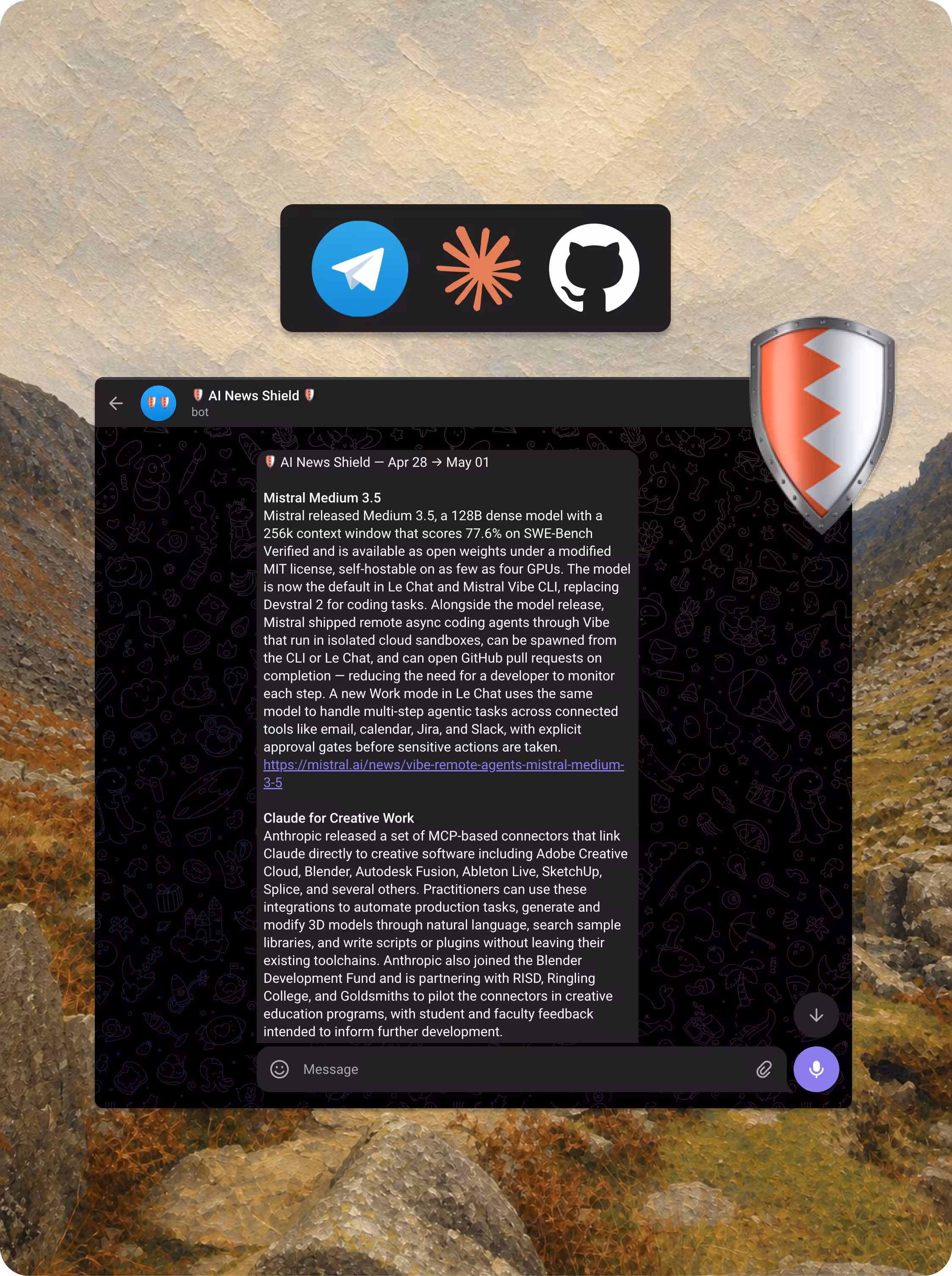 Tech News Shield