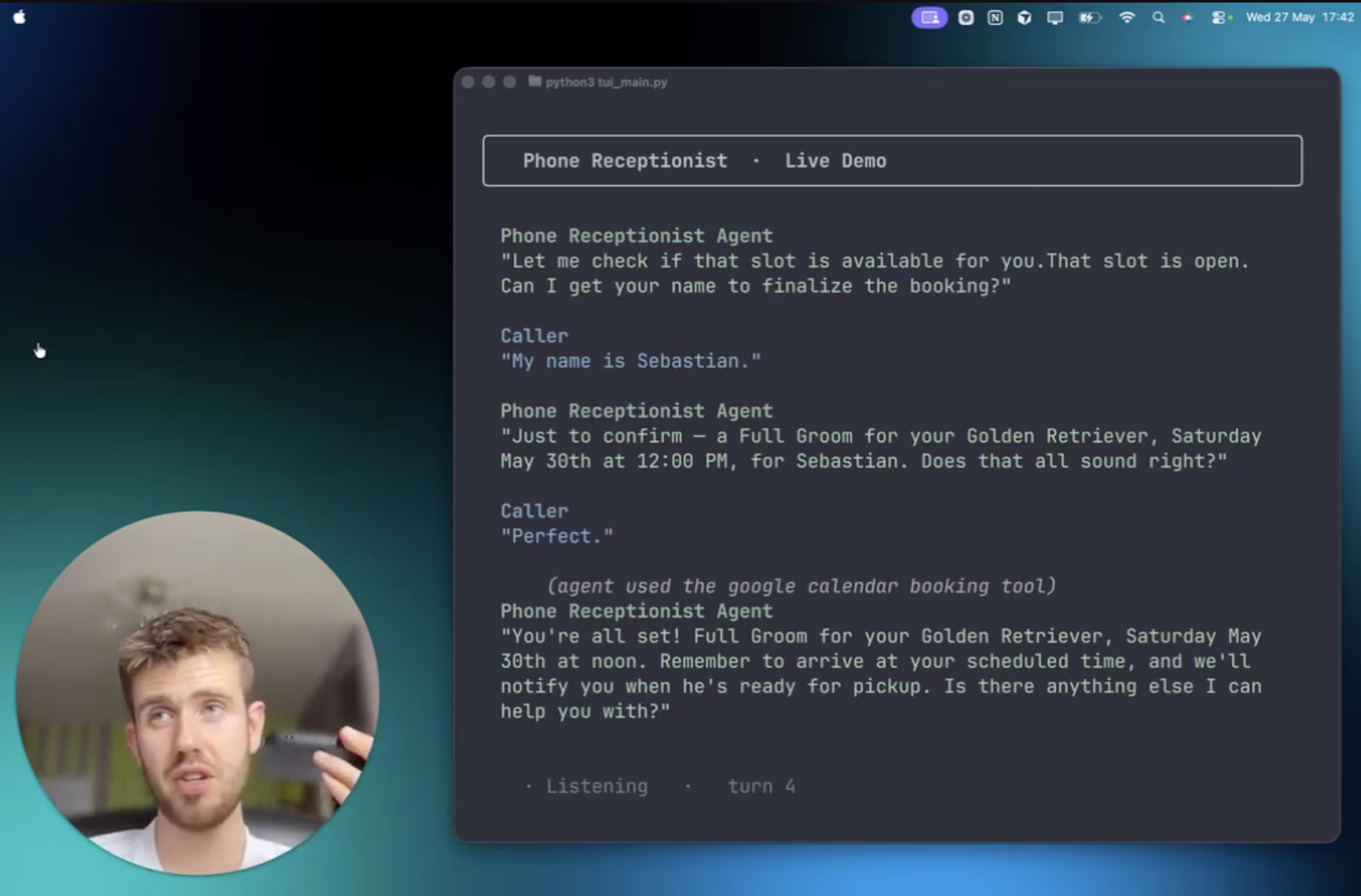 I built an AI phone receptionist to help small business owners stop losing potential customers to competitors when they cannot pick up the phone